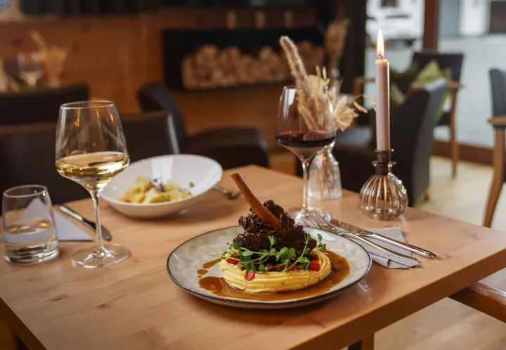 Ristorante o sala colazione dei Rittis Alpin Chalets