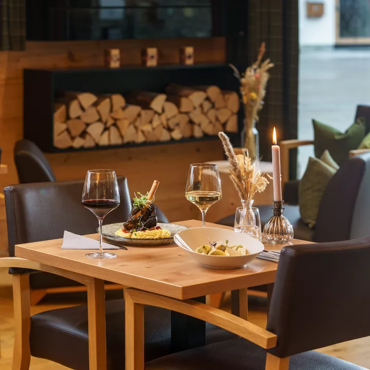 Ristorante o sala colazione dei Rittis Alpin Chalets