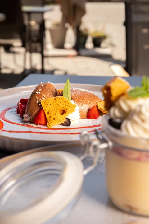 Ristorante o sala colazione dei Rittis Alpin Chalets
