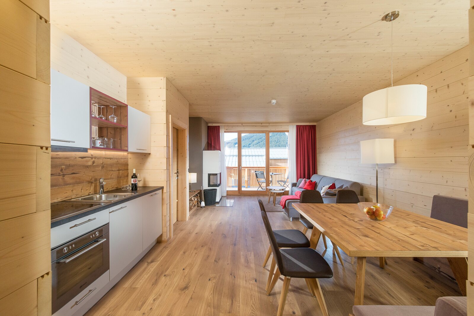 Chalet Apartment مع مطبخ ومنطقة معيشة