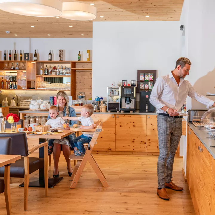 Restaurant of ontbijtruimte bij Rittis Alpin Chalets