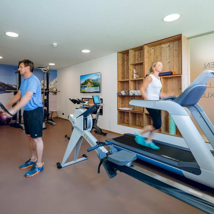 Wellness- en fitnessruimte bij Rittis Alpin Chalets